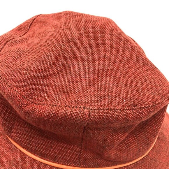 Authentic HERMES Fashion Accessories Hat linen Bordeaux Based - Picture 5 of 11
